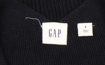 GAP Women’s Black Cotton Knit Open Cardigan Jumper Size S