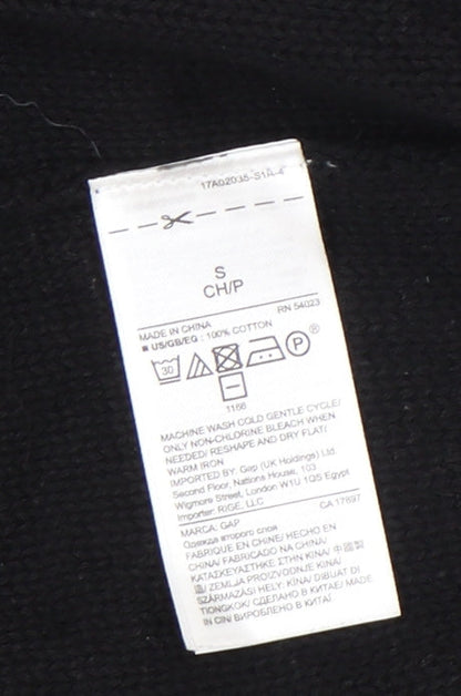 GAP Women’s Black Cotton Knit Open Cardigan Jumper Size S