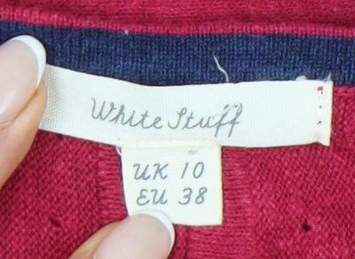 Womens UK Size 10 White Stuff Red Tunic Jumper