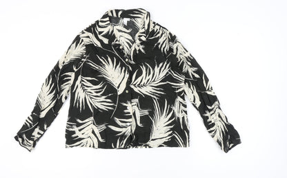 Womens UK Size 10 AND/OR Black Classic Button-Up