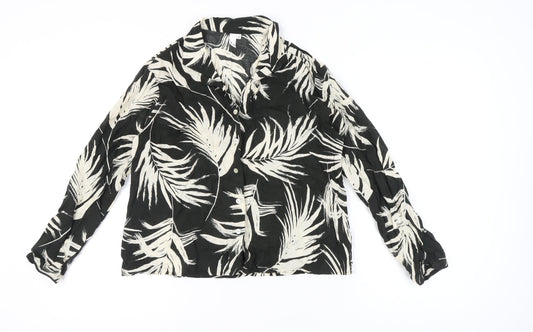 Womens UK Size 10 AND/OR Black Classic Button-Up