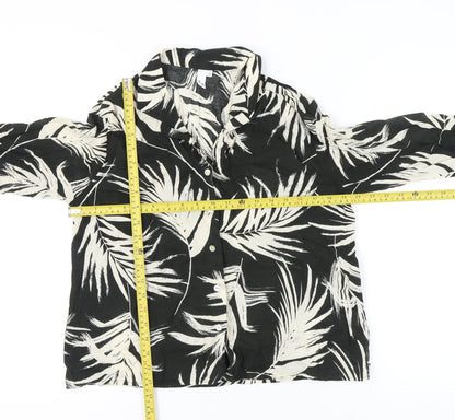 Womens UK Size 10 AND/OR Black Classic Button-Up