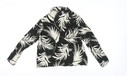 Womens UK Size 10 AND/OR Black Classic Button-Up