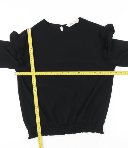 Teens UK Size 14 H&M Black Basic Blouse