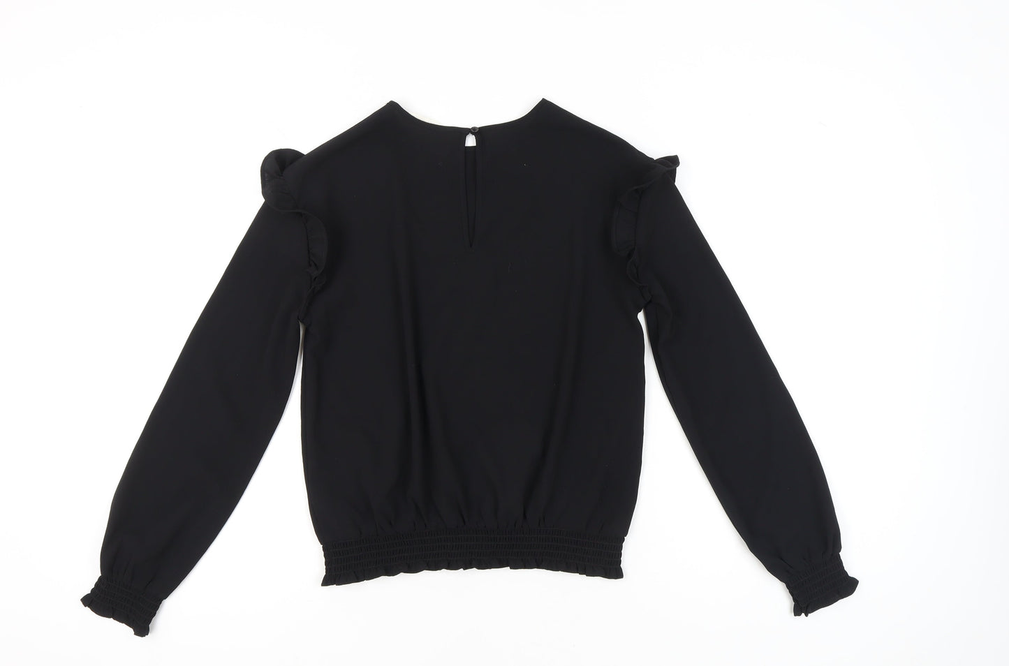 Teens UK Size 14 H&M Black Basic Blouse