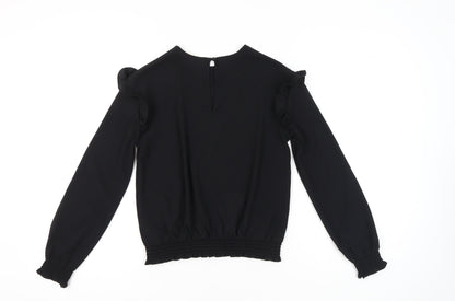 Teens UK Size 14 H&M Black Basic Blouse