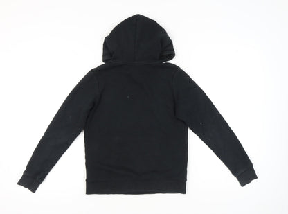 Jack & Jones Boys Black Pullover Hoodie Size 152 Long Sleeve Logo Print
