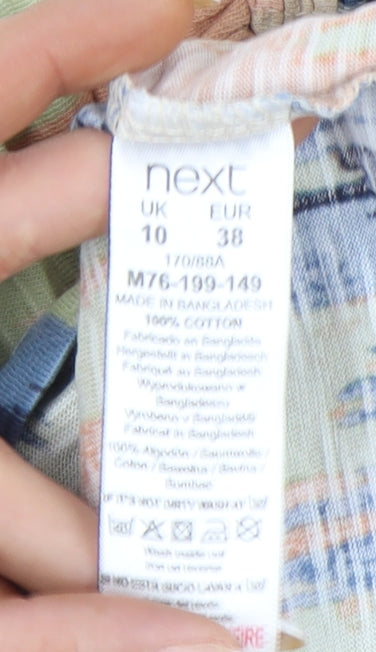 Womens UK Size 10 NEXT Multicoloured Tunic Blouse
