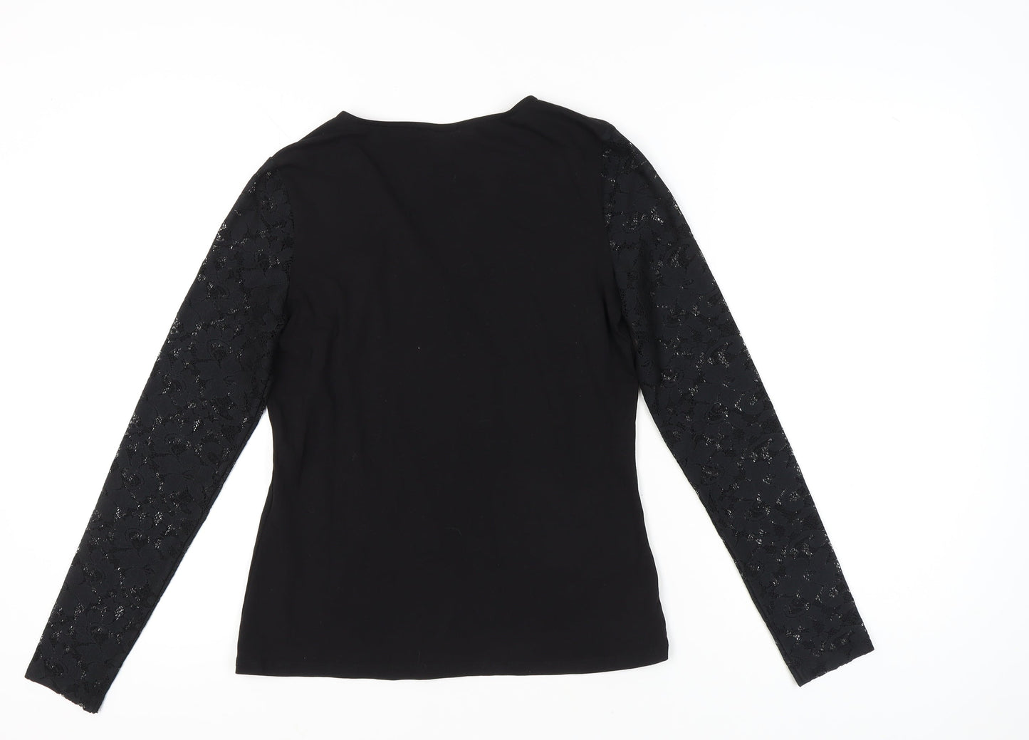 Womens UK Size M VERO MODA Black Tunic Blouse