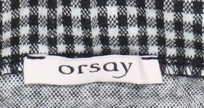 Orsay Women’s Black Checked XS Pencil Skirt With Bow Tie Waist