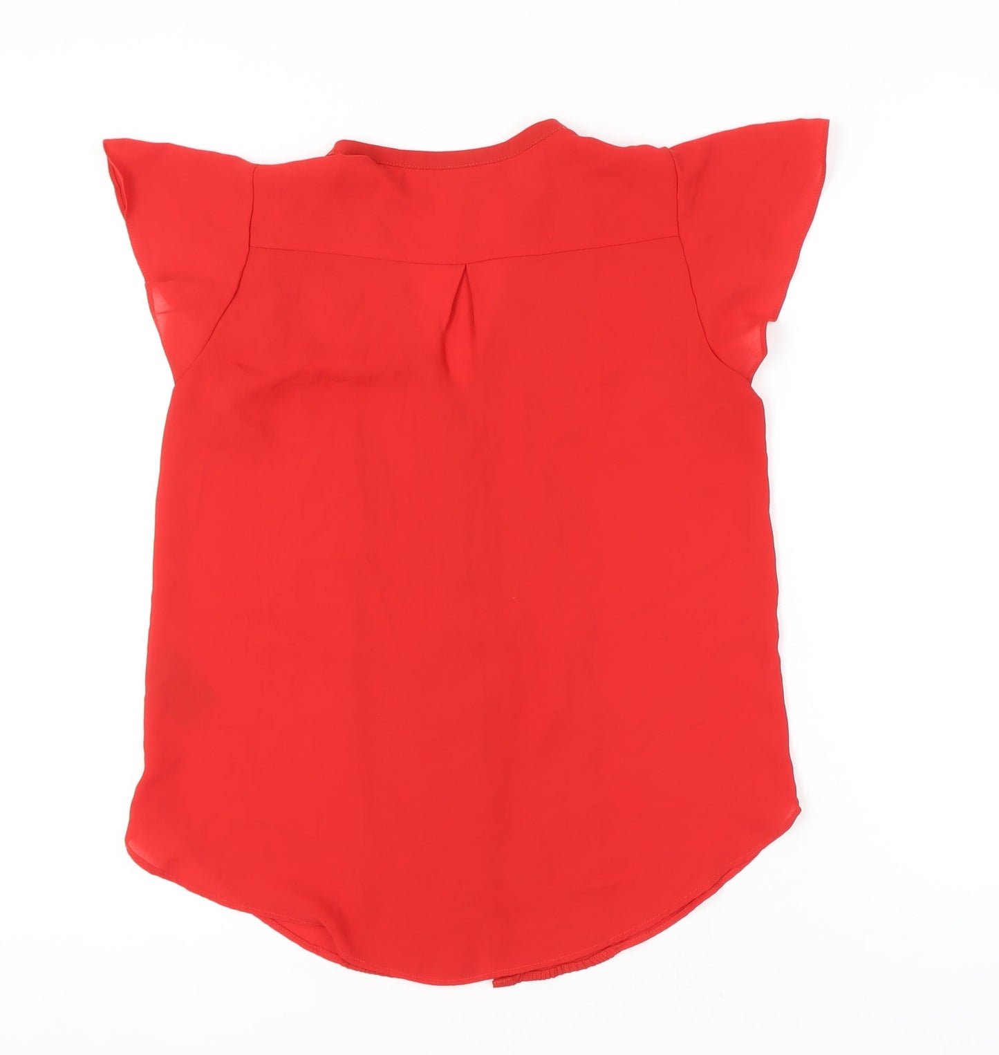 Womens UK Size 10 H&M Red Tunic Blouse