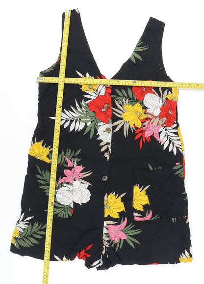 Dorothy Perkins Women’s Multicoloured Floral Viscose Playsuit Size 10