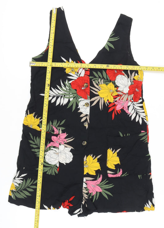 Dorothy Perkins Women’s Multicoloured Floral Viscose Playsuit Size 10