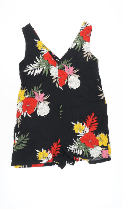 Dorothy Perkins Women’s Multicoloured Floral Viscose Playsuit Size 10