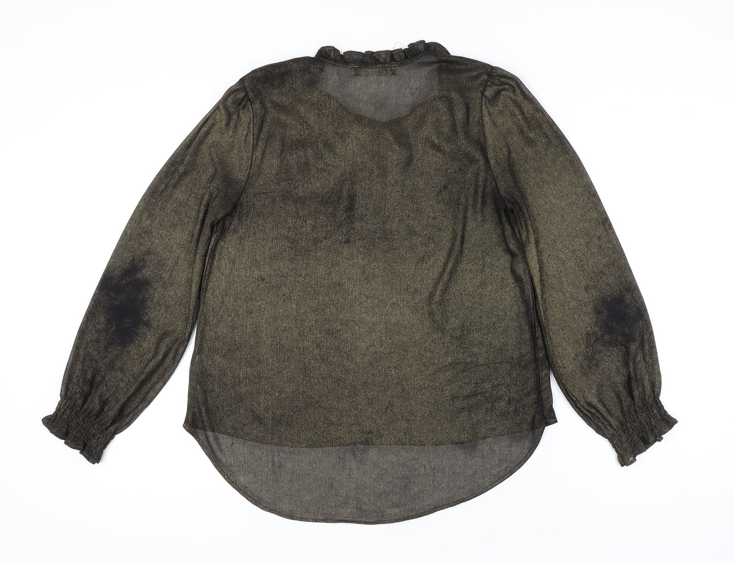 Womens UK Size 10 Marks and Spencer Gold Tunic Blouse