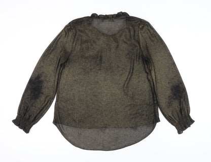 Womens UK Size 10 Marks and Spencer Gold Tunic Blouse