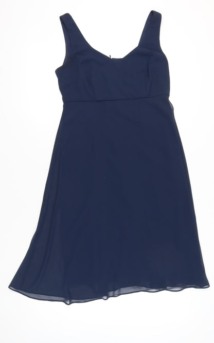 Lana Marie by Ariella Women Blue Size 12 A-Line Sleeveless Formal Dress