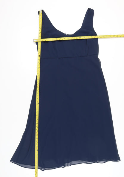 Lana Marie by Ariella Women Blue Size 12 A-Line Sleeveless Formal Dress
