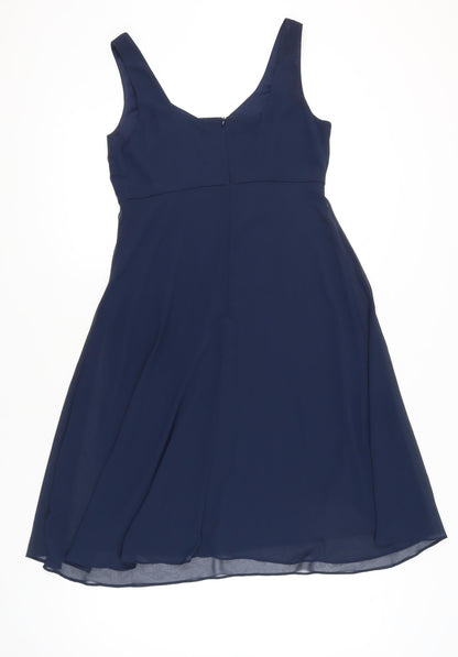 Lana Marie by Ariella Women Blue Size 12 A-Line Sleeveless Formal Dress