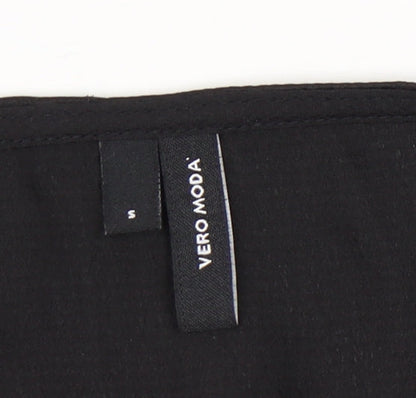 Vero Moda Women’s Black Wrap Dress Size S Ruffle Long Sleeve