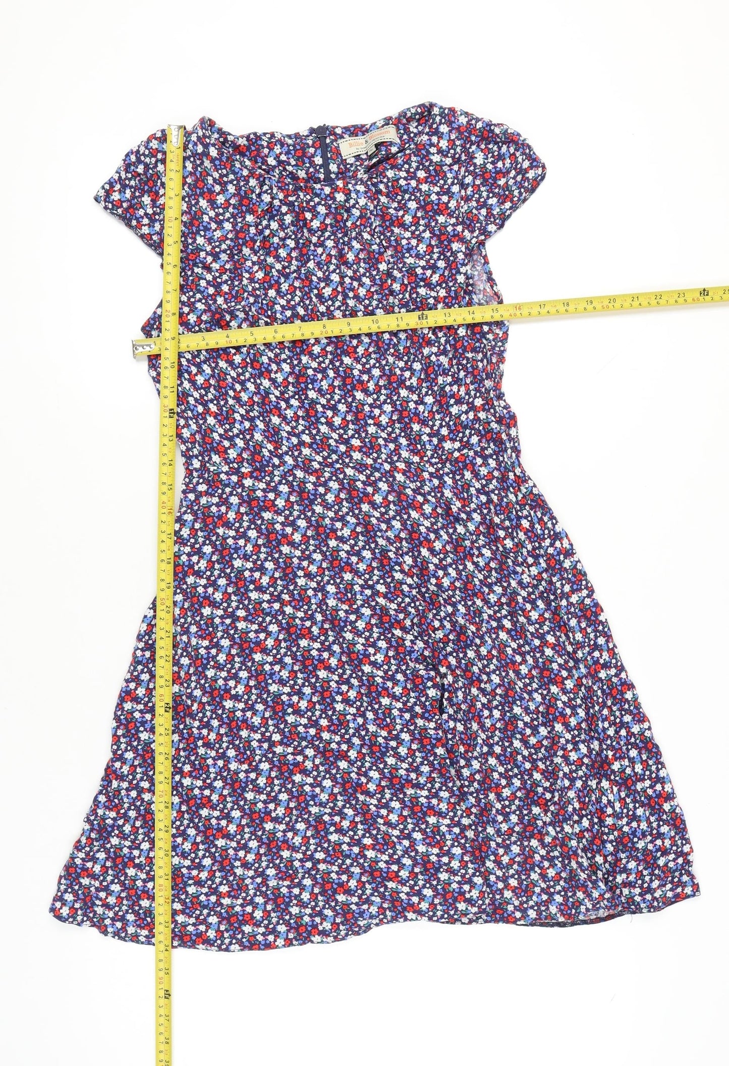 Billie & Blossom Women’s Multicoloured Floral Fit & Flare Dress UK 14