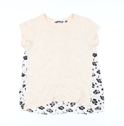 Womens UK Size S Uniqlo Beige Basic T-Shirt