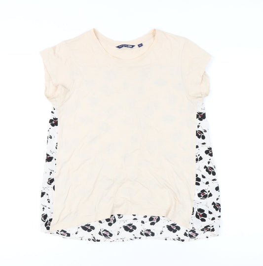 Womens UK Size S Uniqlo Beige Basic T-Shirt