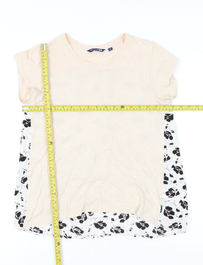 Womens UK Size S Uniqlo Beige Basic T-Shirt