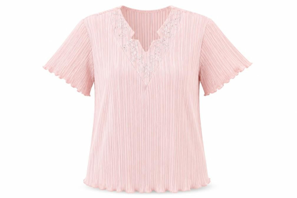Womens UK Size M BASSINI Pink Tunic Blouse