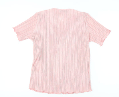 Womens UK Size M BASSINI Pink Tunic Blouse