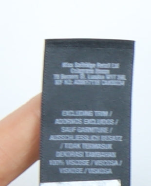 Miss Selfridge Women’s Black Floral Crochet Playsuit Size 10