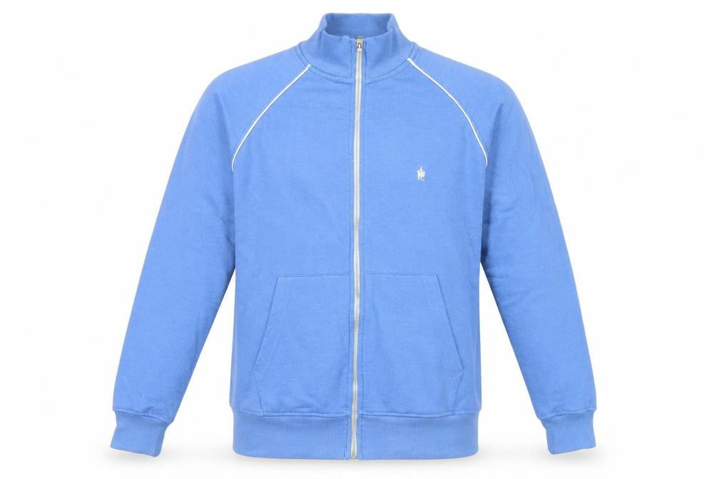 Mens UK Size M French Connection Blue Full Zip Sweatshirt