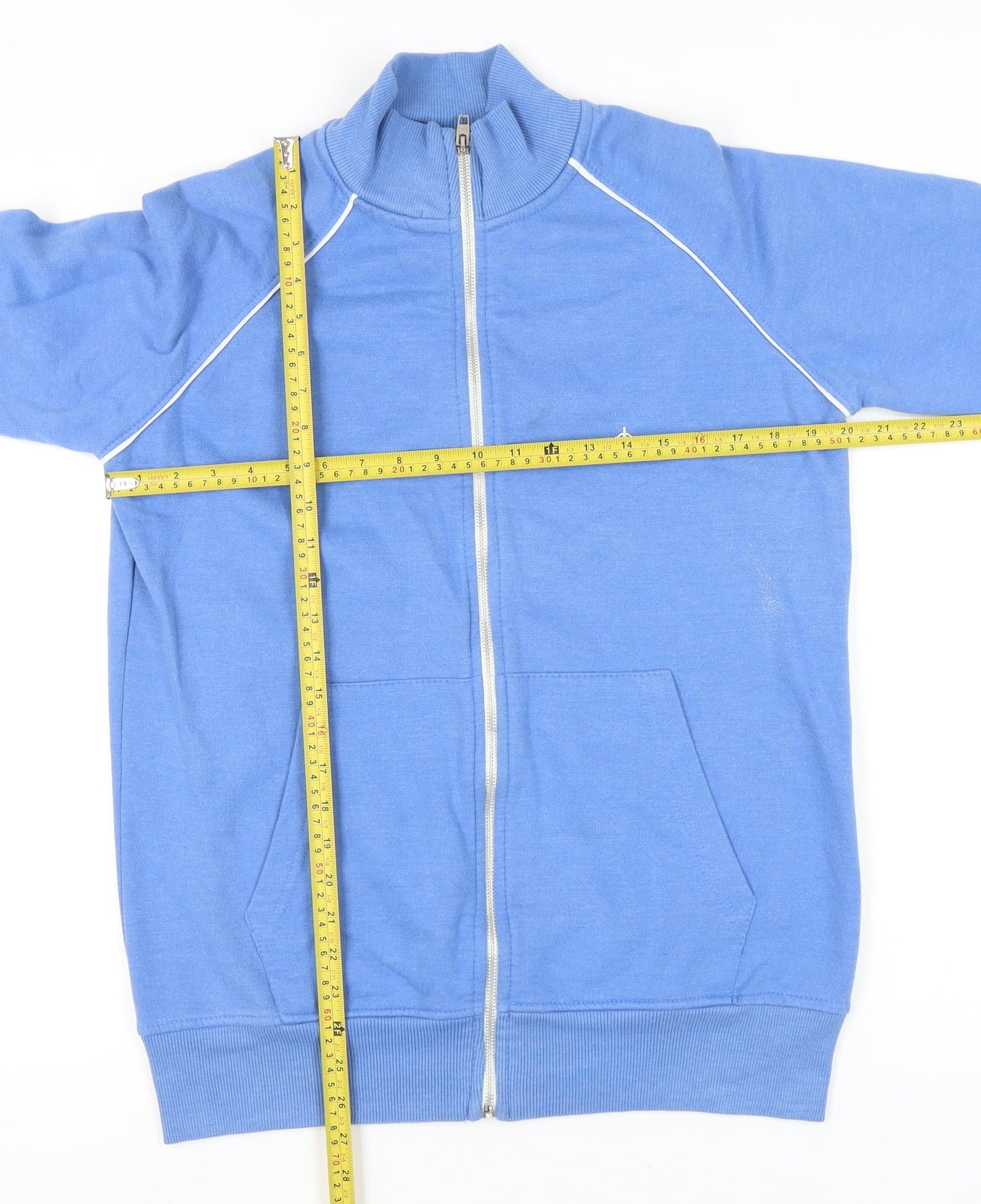 Mens UK Size M French Connection Blue Full Zip Sweatshirt
