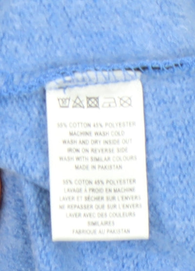 Mens UK Size M French Connection Blue Full Zip Sweatshirt