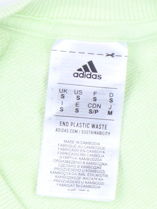 Mens UK Size S adidas Green Pullover Sweatshirt