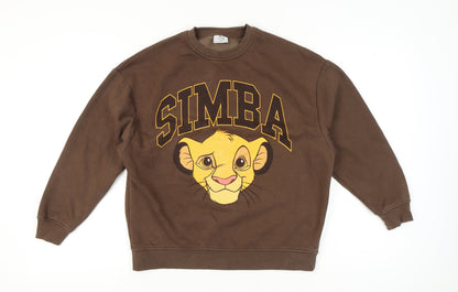 Womens UK Size XS Disney Brown Pullover Sweatshirt