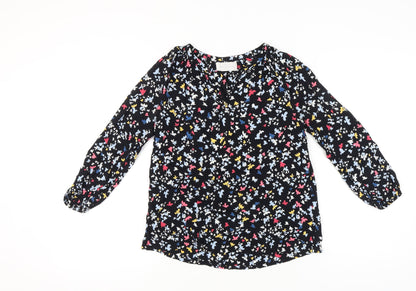 John Lewis Women’s Multicoloured Bird Print Viscose Blouse Size 8