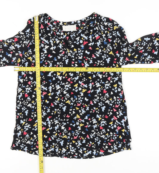 John Lewis Women’s Multicoloured Bird Print Viscose Blouse Size 8