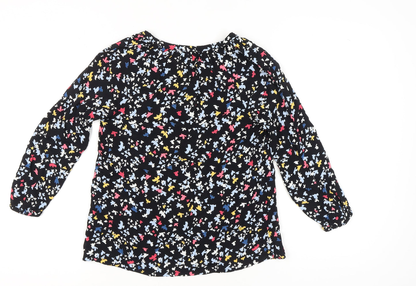 John Lewis Women’s Multicoloured Bird Print Viscose Blouse Size 8