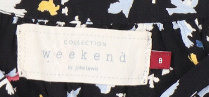 John Lewis Women’s Multicoloured Bird Print Viscose Blouse Size 8
