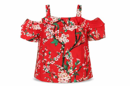 Womens UK Size 10 Quiz Red Tunic Blouse