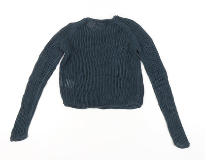 Uniqlo and Lemaire Women’s Blue Open-Knit Cotton Jumper Size S