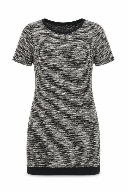 Marks and Spencer Women Grey Size 12 T-Shirt Dress Short Sleeve