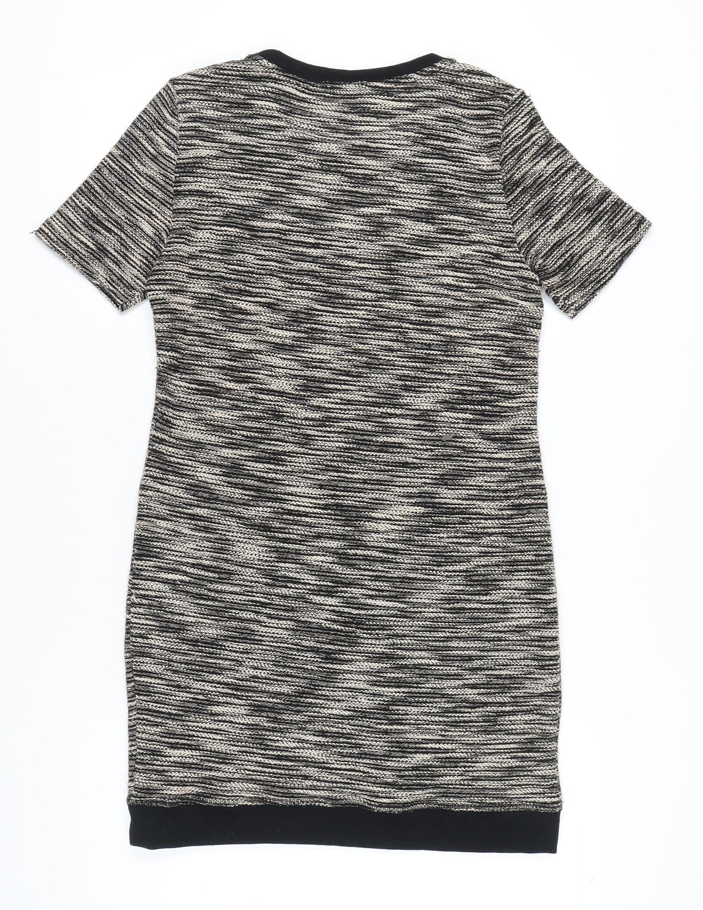 Marks and Spencer Women Grey Size 12 T-Shirt Dress Short Sleeve