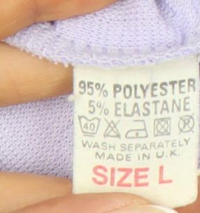 Bonmarché Women’s Purple L Short Sleeve Stretch T-Shirt Top