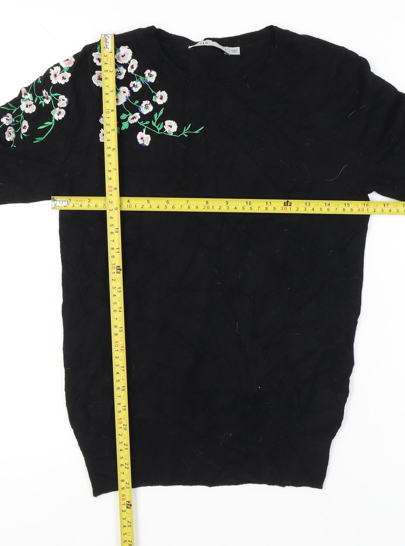 Womens UK Size S Oasis Black Pullover Jumper