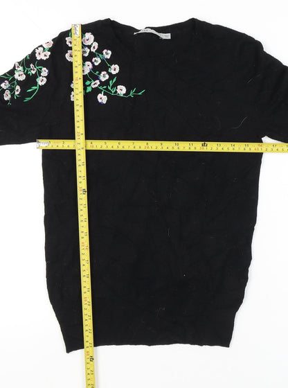 Womens UK Size S Oasis Black Pullover Jumper