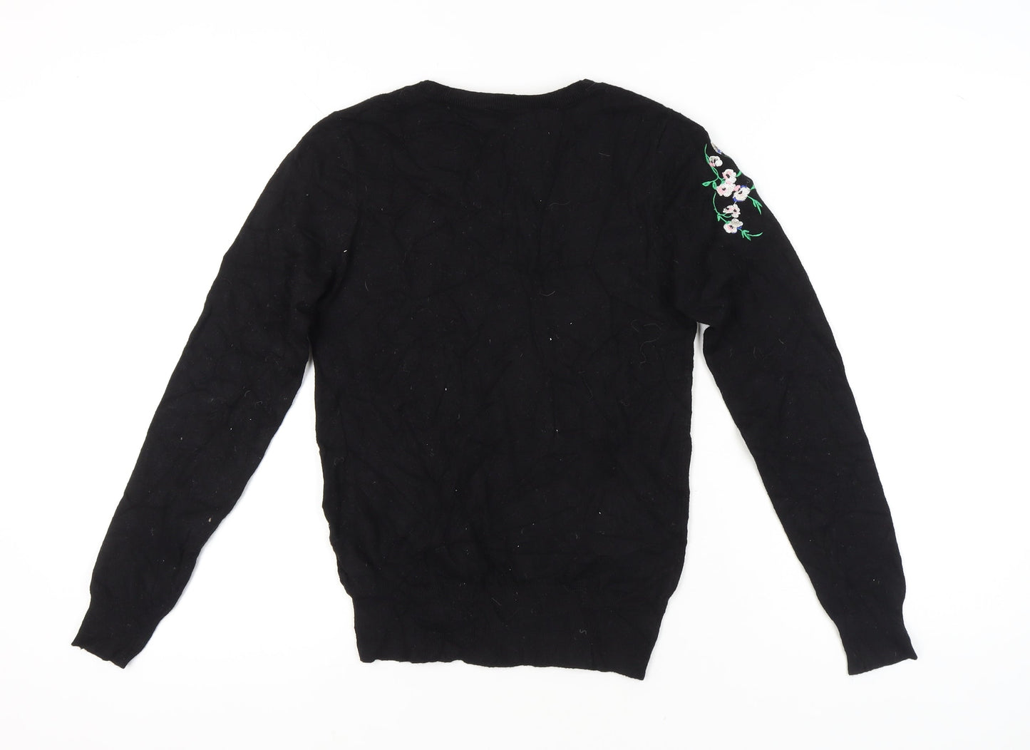 Womens UK Size S Oasis Black Pullover Jumper