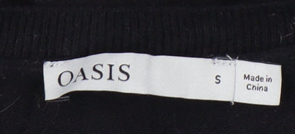 Womens UK Size S Oasis Black Pullover Jumper