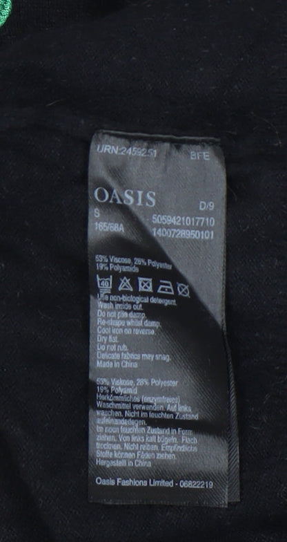 Womens UK Size S Oasis Black Pullover Jumper